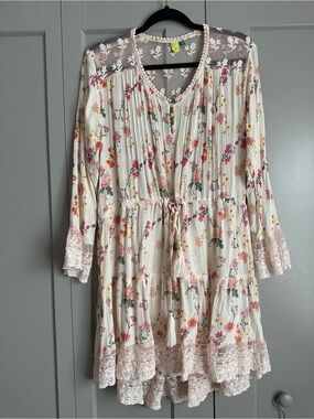 leopard print designer dress Amarra 89407 flattering design akin to Long Sleeve Dresses Size:8 - 9 A denim dress that